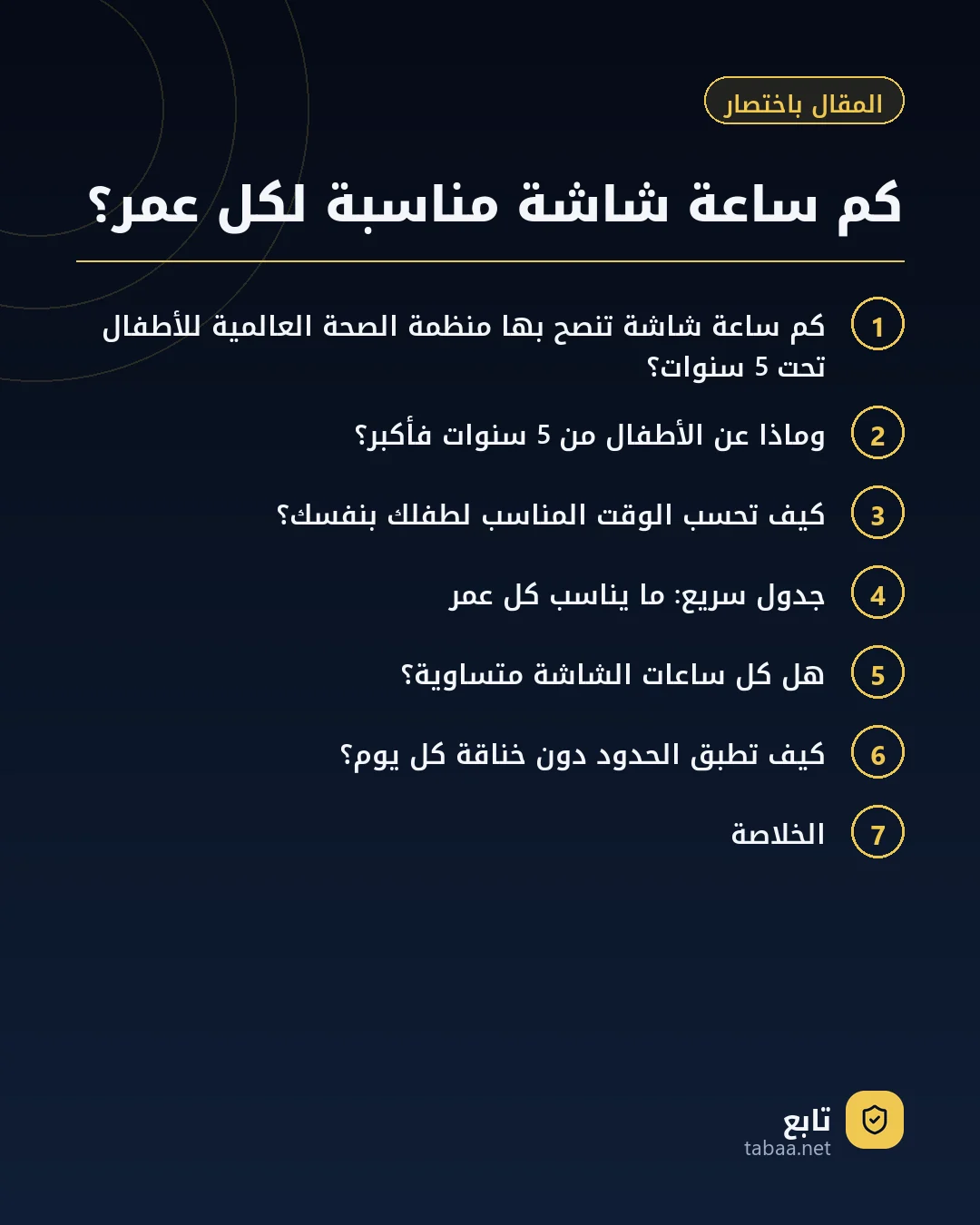 المقال باختصار: كم ساعة شاشة مناسبة لكل عمر؟