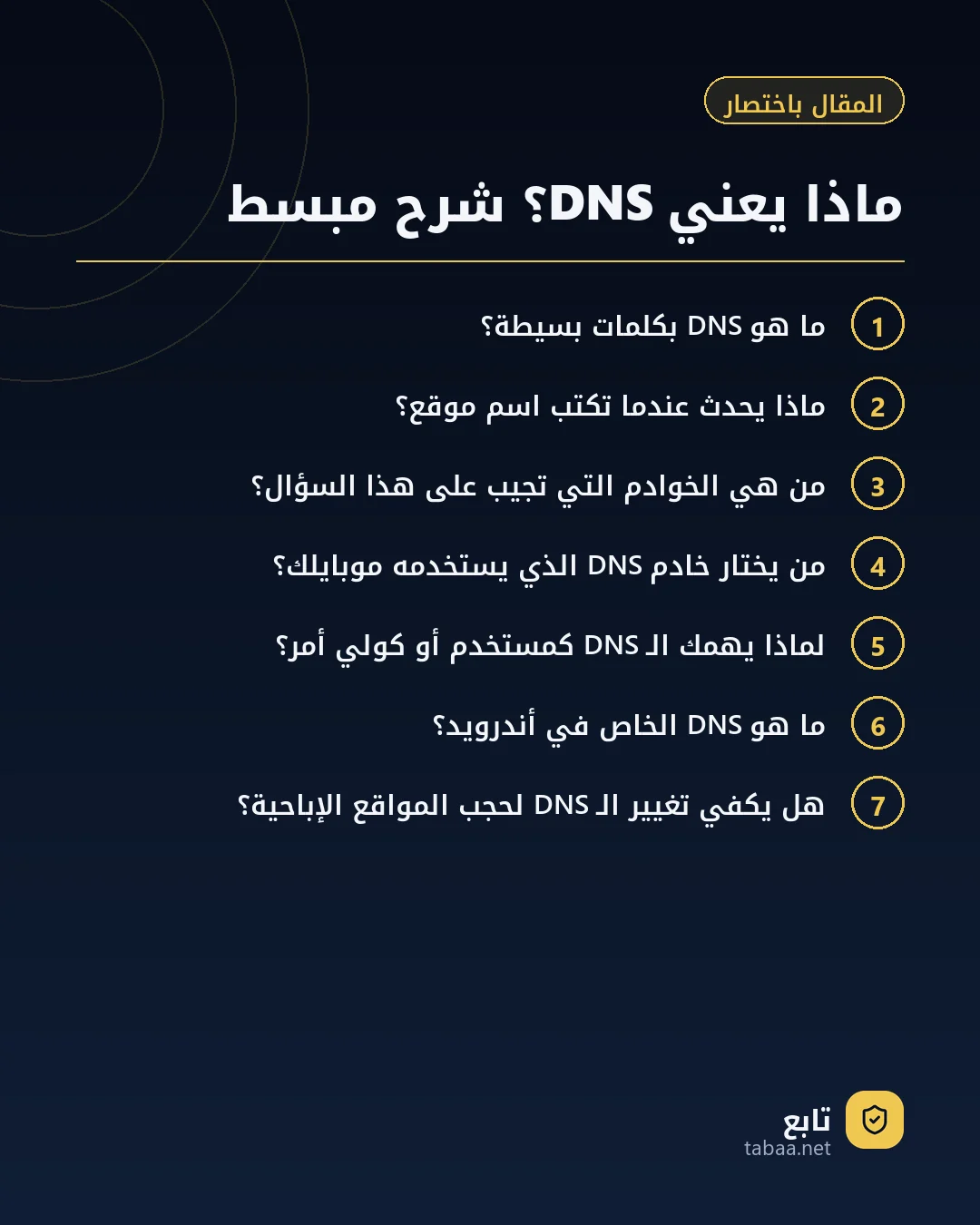 المقال باختصار: ماذا يعني DNS؟ شرح مبسط