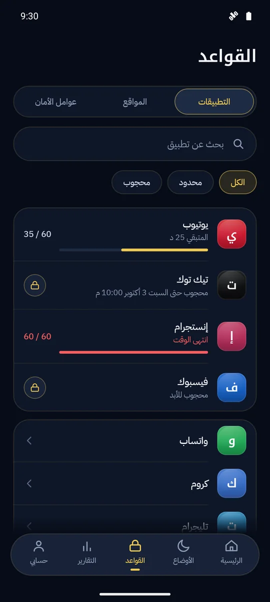 تابع للكبار: القواعد