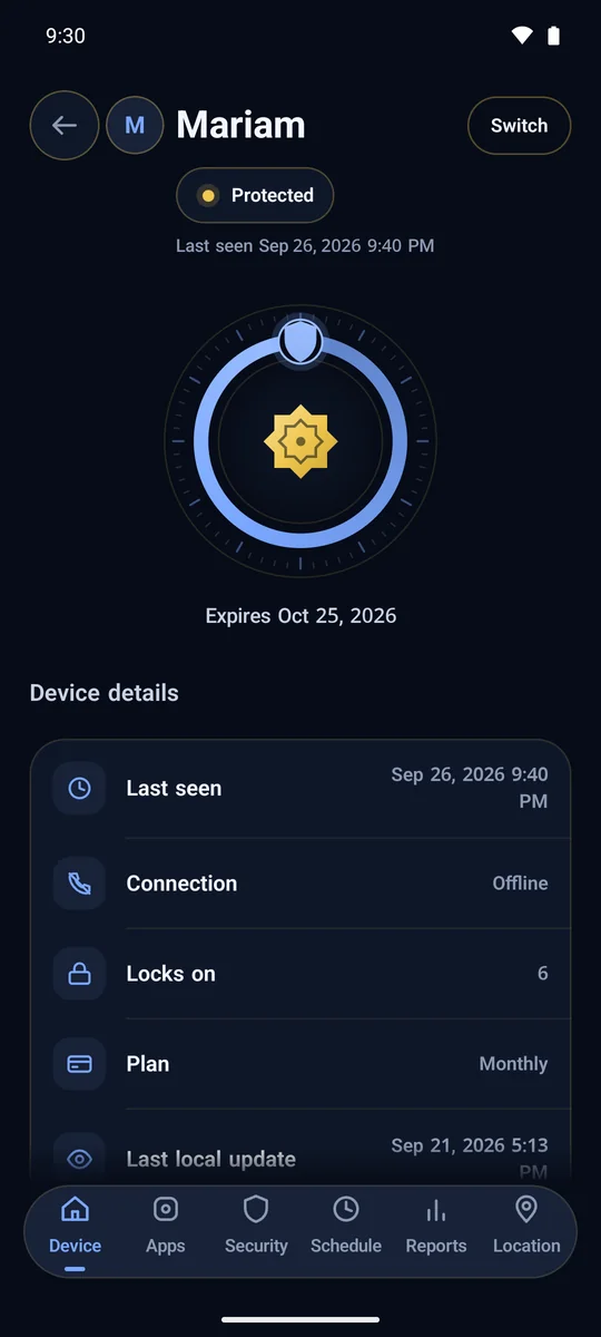 Supervisor app: Device