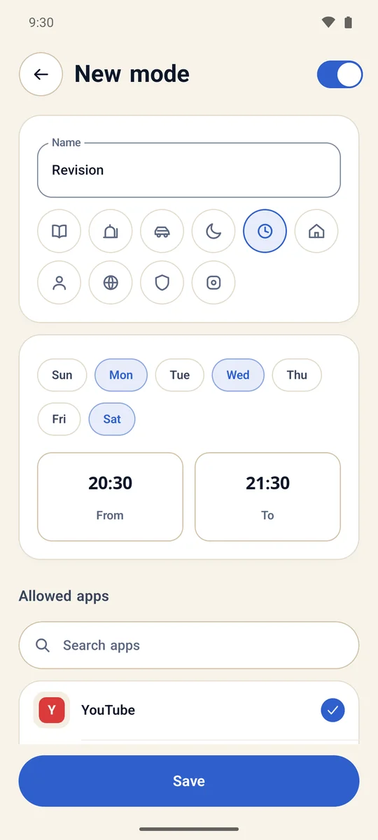 Supervisor app: New mode